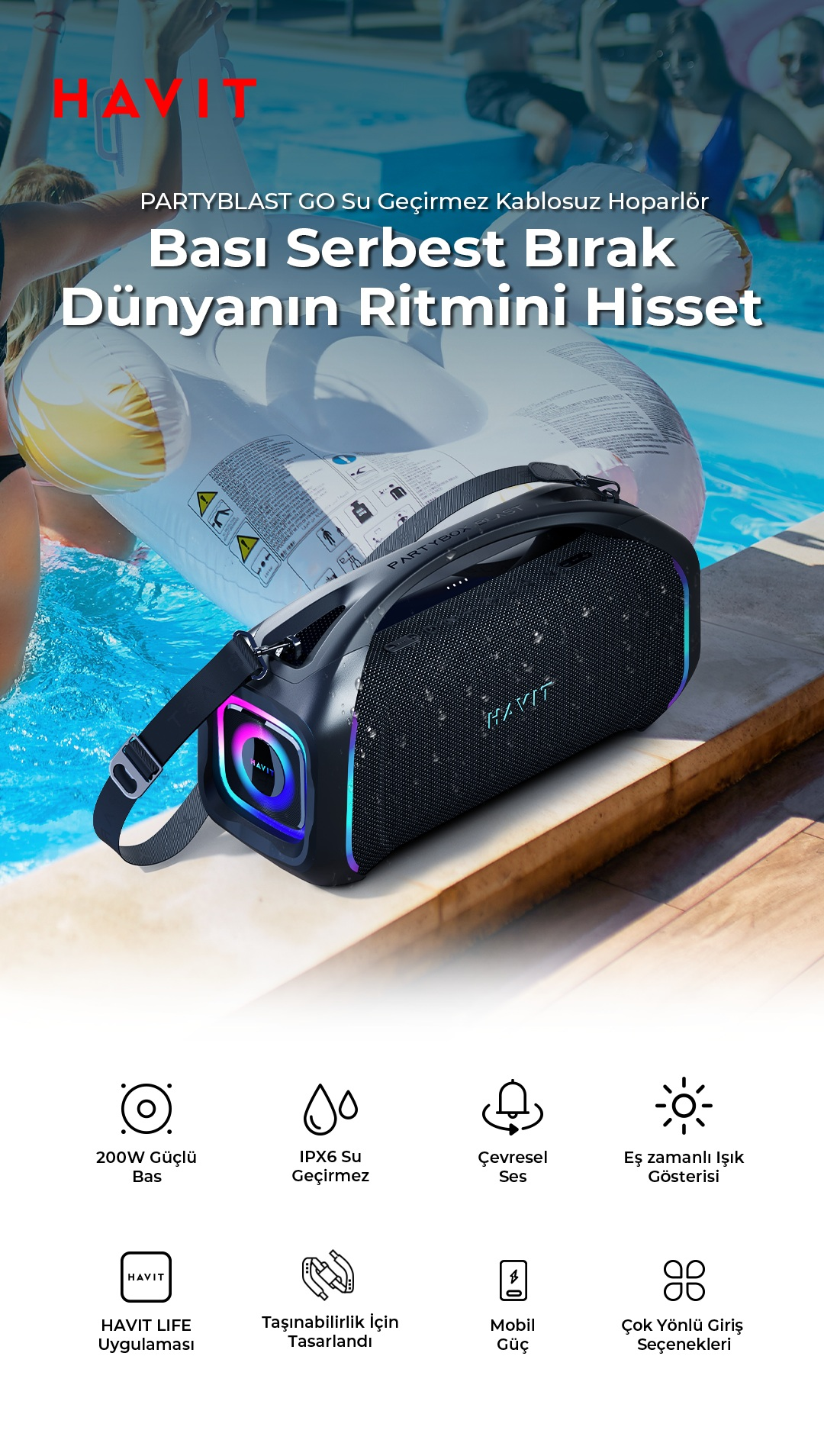 Havit SK910BT Partyblast Go 200w 