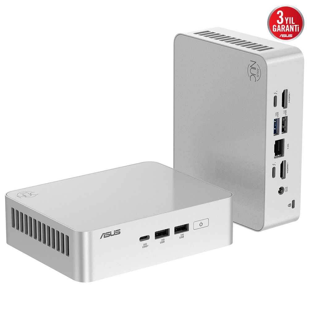 ASUS NUC15 Pro+ Intel® Ultra™ U5-225H - Barebone (RAM Yok, Disc Yok) FreeDOS Mini Masaüstü PC