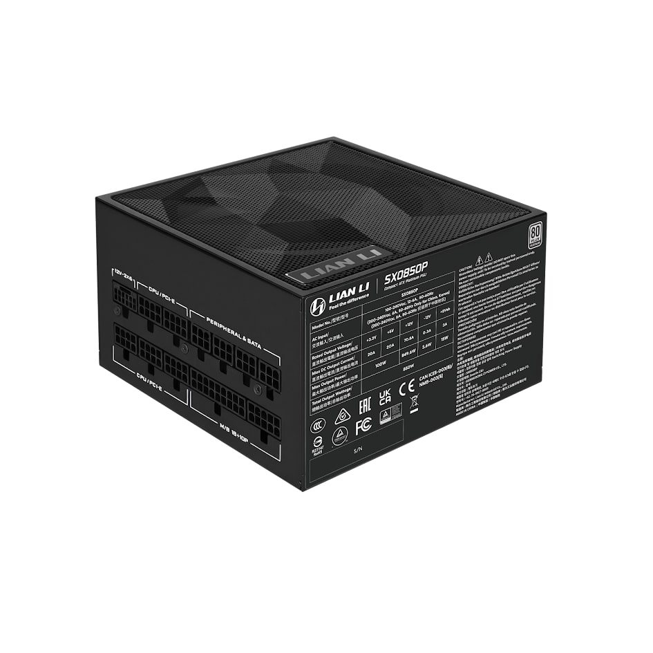 Lian Li SX850P Siyah 850W 80+ Platinum ATX POWER SUPPLY (G9P.SX0850P.B000.EU)