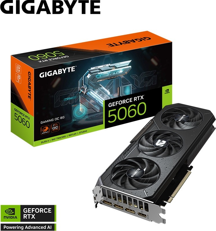 Gigabyte GeForce RTX5060 Low Profile OC GV-N5060OC-8GL GDDR7 8GB 128Bit Gaming Ekran Kartı