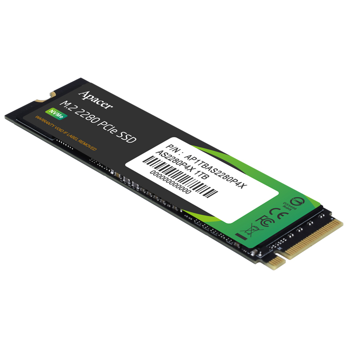 Apacer AS2280P4X 1TB 2100/1700MB/s NVMe PCIe M.2 SSD Disk