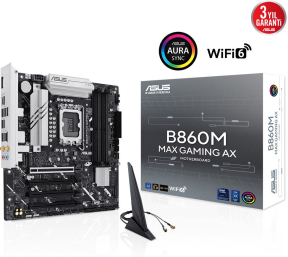 ASUS PRIME B860M MAX GAMING AX Intel B860 Soket 1851 8666+(OC)MHz ATX Gaming (Oyuncu) Anakart