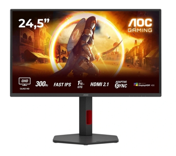 AOC Q25G4SR 24.5″ 0.3 ms 2K Pivot IPS 300 Hz Oyuncu Monitörü