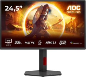 AOC Q25G4SR 24.5″ 0.3 ms 2K Pivot IPS 300 Hz Oyuncu Monitörü