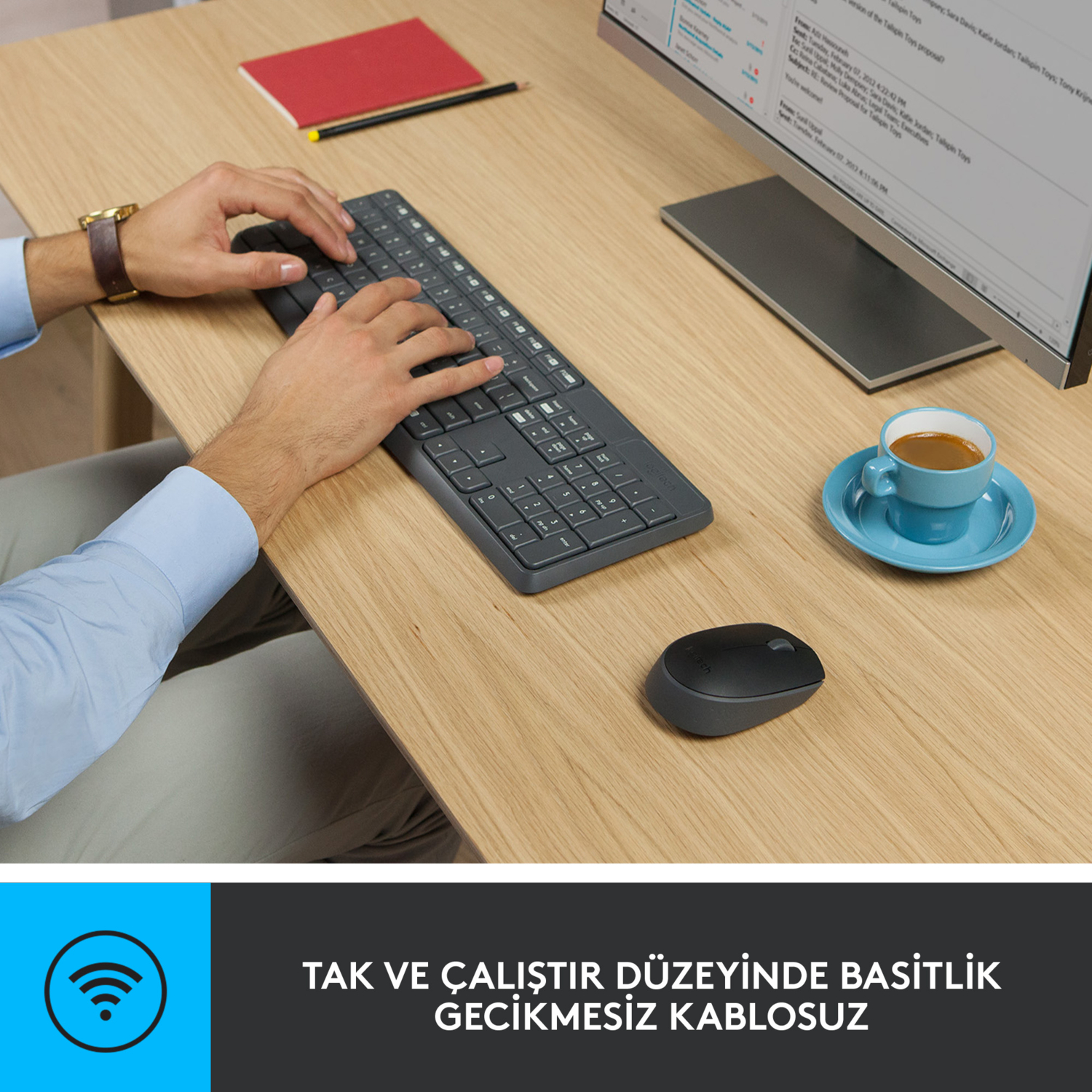 Logitech MK235 920-007925 Kablosuz Klavye Set