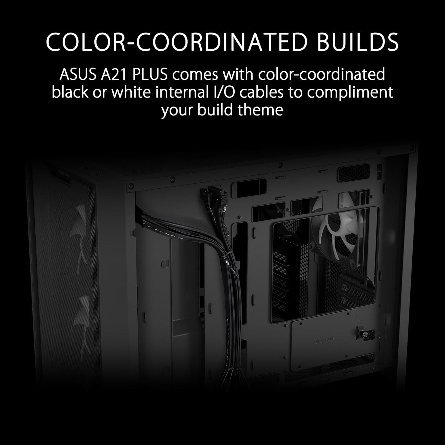ASUS A21 Plus ARGB Temperli Cam USB 3.2 mATX Mesh Siyah Mid Tower Gaming Kasa