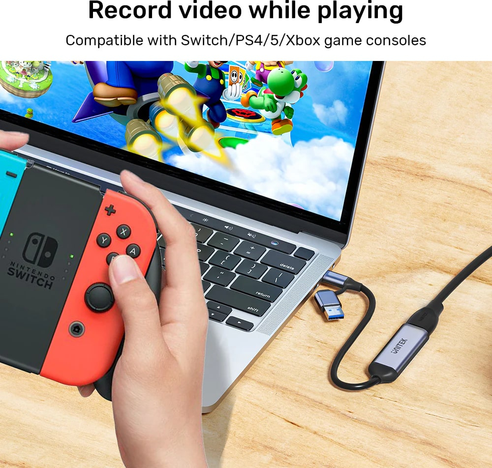 Unitek 4K Video Capture Kart HDMI To USB-C/A V1167A