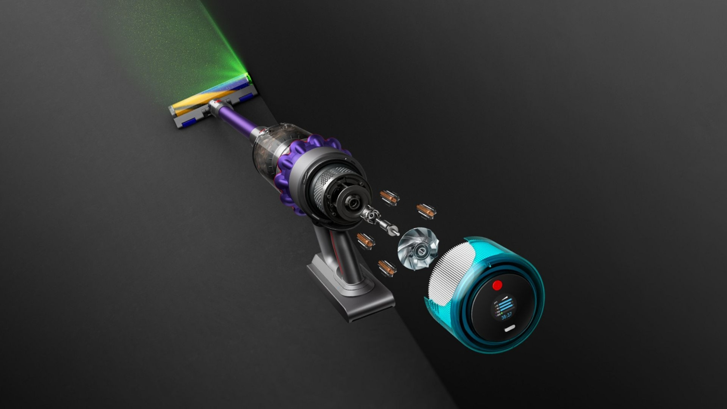 Dyson Gen5detect Mor Gri Şarjlı Dikey Süpürge