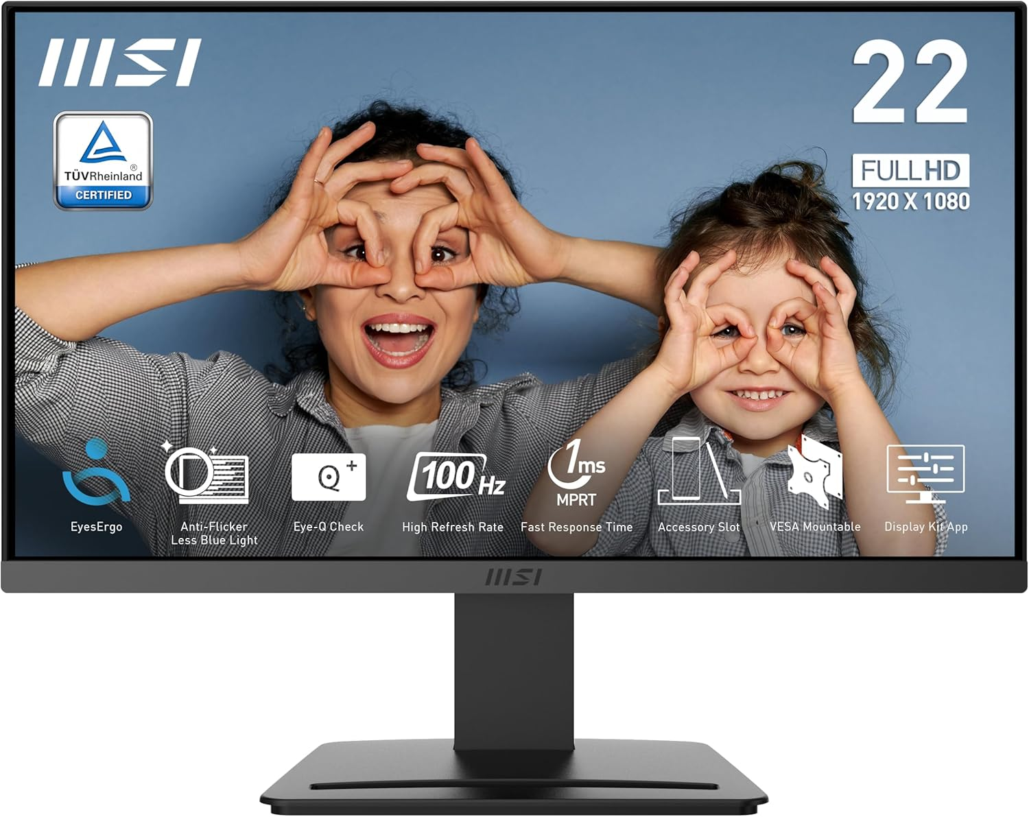 MSI Pro MP223 E2 21.5″ 1ms 100Hz Anti-Glare VA Full HD AdaptiveSync Monitör