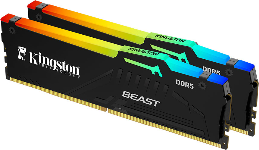 Kingston Beast KF560C36BBE2AK2-32TR RGB 32GB (2x16) DDR5 6000Mhz CL36 Siyah Gaming RAM (Bellek)