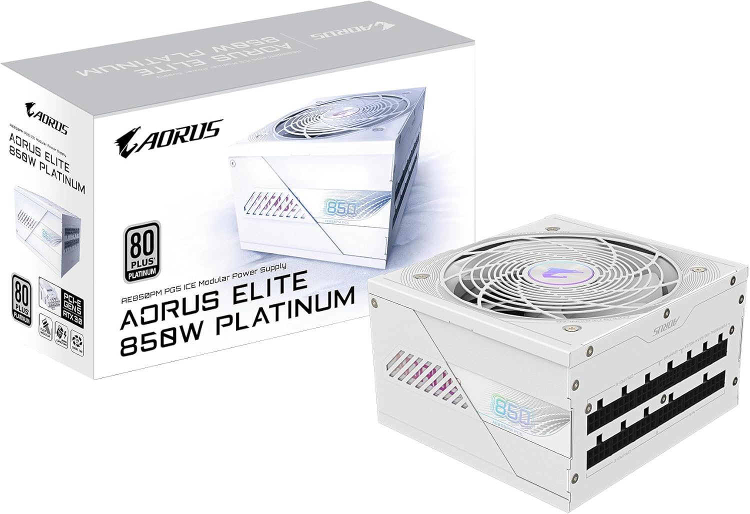 Gigabyte GP-AE850PM PG5 ICE 850W 80+ Platinum Full Modüler 120mm Fan Power Supply
