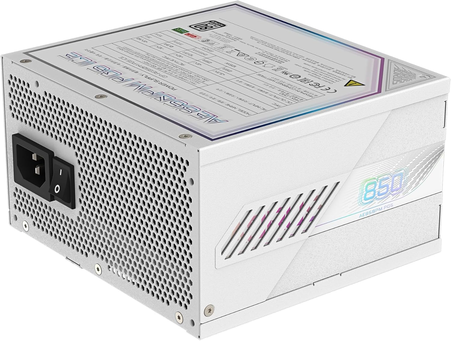 Gigabyte GP-AE850PM PG5 ICE 850W 80+ Platinum Full Modüler 120mm Fan Power Supply