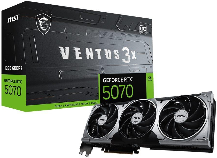 MSI GeForce RTX 5070 12GB VENTUS 3X OC GDDR7 192Bit DX12 Gaming (Oyuncu) Ekran Kartı 