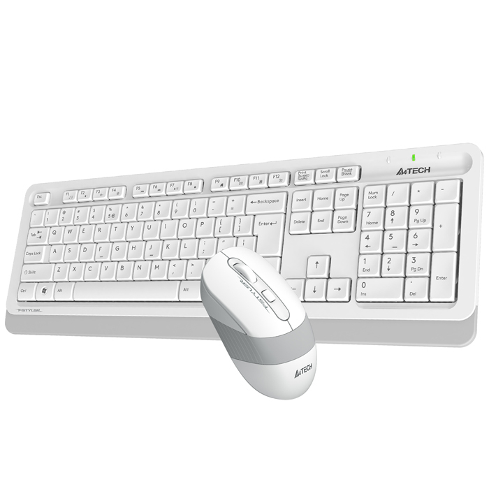 A4 Tech FG1010 USB TR Q Beyaz Kablosuz Klavye Mouse Set 