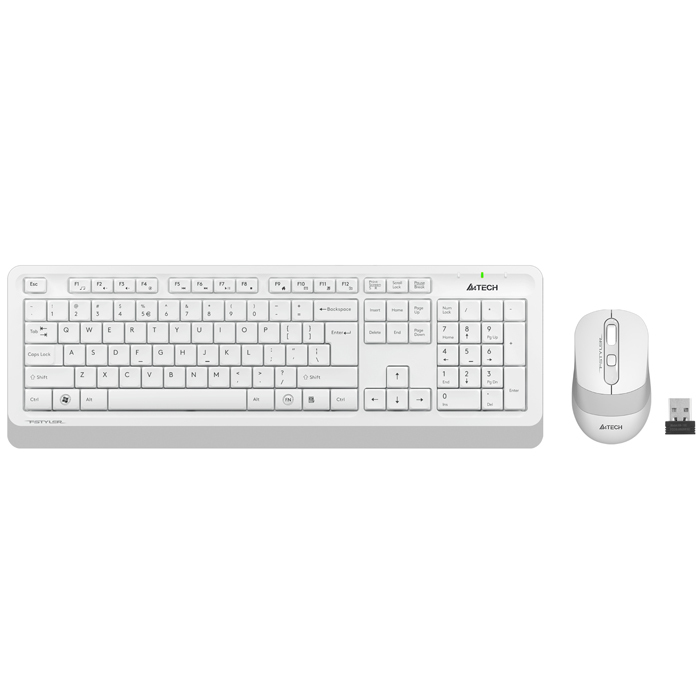 A4 Tech FG1010 USB TR Q Beyaz Kablosuz Klavye Mouse Set 