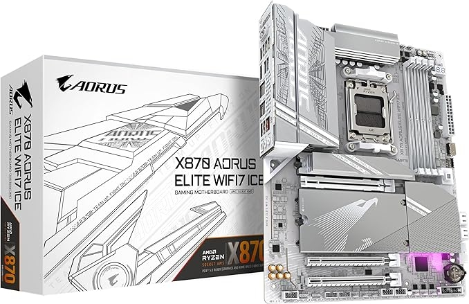Gigabyte X870 AORUS ELITE WIFI7 ICE Soket AM5 ATX Gaming (Oyuncu) Anakart