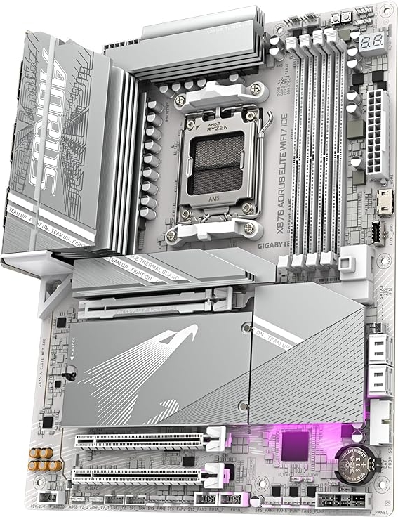 Gigabyte X870 AORUS ELITE WIFI7 ICE Soket AM5 ATX Gaming (Oyuncu) Anakart