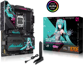 ASUS ROG STRIX X870E-H GAMING WIFI7 HATSUNE MIKU EDITION AM5 DDR5 8000+(OC) MHz ATX Gaming (Oyuncu) Anakart