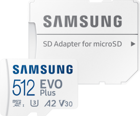Samsung Evo Plus 512GB Adaptörlü Micro SDXC Hafıza Kartı (MB-MC512SA/TR)