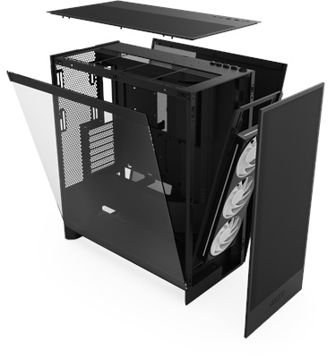 NZXT H Series H7 (2024) Flow CM-H72FB-01 Siyah Mid Tower Gaming (Oyuncu) Kasa