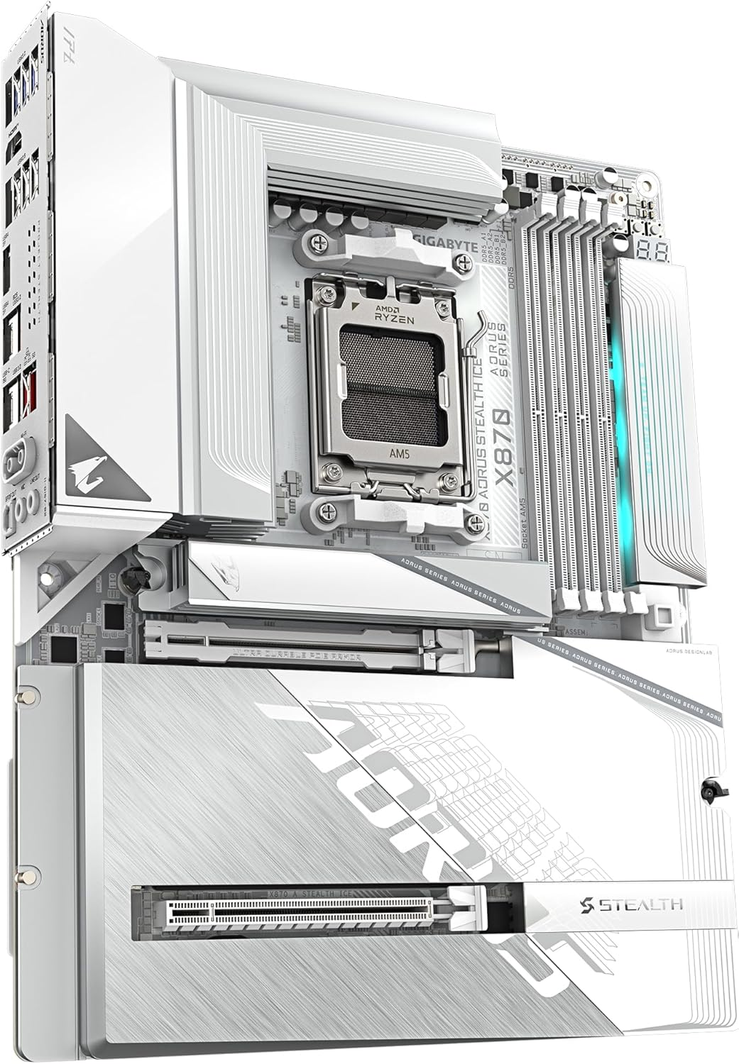 Gigabyte X870 AORUS STEALTH ICE AM5 DDR5 8200MHz (OC) ATX Gaming Anakart