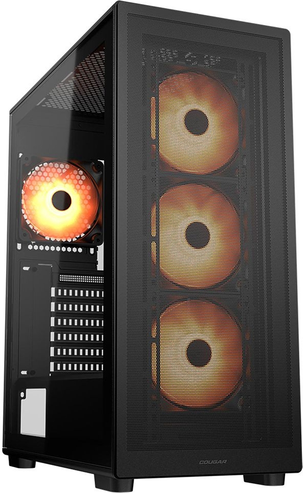 Cougar MX220 750W 80+ 4X RGB CGR-2AC8B-RGB Mid-Tower Temperli Cam Siyah Gaming Kasa