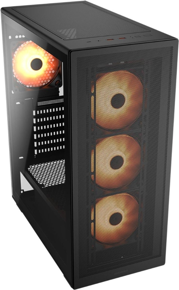 Cougar MX220 750W 80+ 4X RGB CGR-2AC8B-RGB Mid-Tower Temperli Cam Siyah Gaming Kasa
