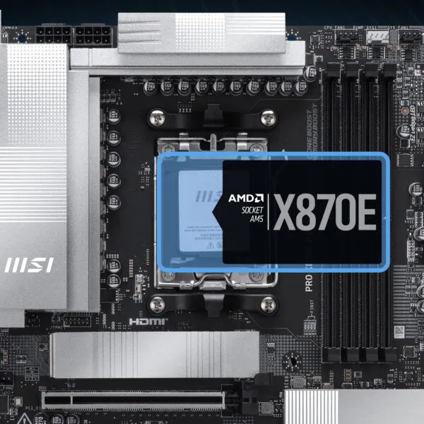 MSI PRO X870E-P WIFI DDR5 AMD X870E AM5 Soket DDR5 8200+(OC)MHz ATX Oyuncu Anakart