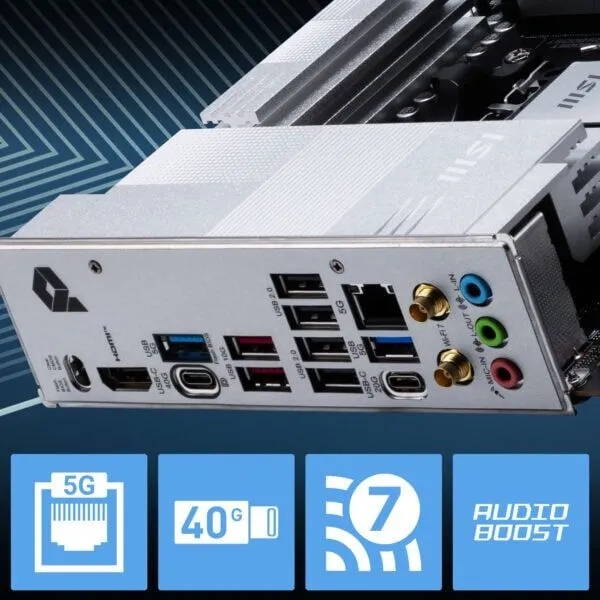 MSI PRO X870E-P WIFI DDR5 AMD X870E AM5 Soket DDR5 8200+(OC)MHz ATX Oyuncu Anakart