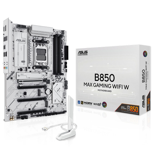 ASUS B850 MAX GAMING WIFI W AMD B850 Soket AM5 DDR5 8000+(OC)MHz ATX Gaming (Oyuncu) Anakart