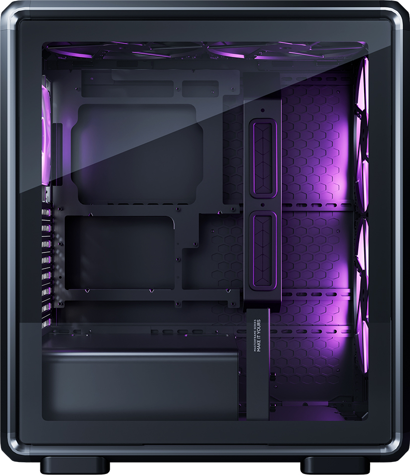 Cooler Master MasterFrame 500TG Mesh ATX BTF Alüminyum Siyah Mid Tower Gaming Kasası