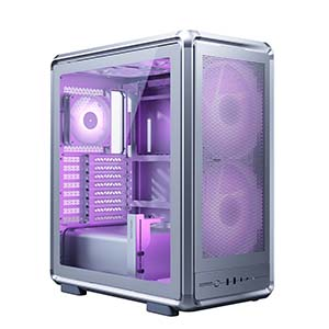 Cooler Master MasterFrame 500TG Mesh ATX BTF Alüminyum Gümüş Gri Mid Tower Gaming Kasası