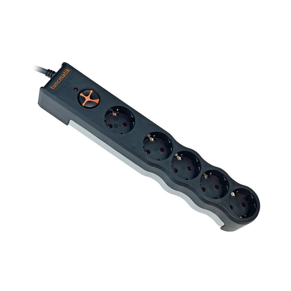 Tunçmatik TSK6136 Powersurge 5`Li 1050 Joule Siyah 1.5 Mt. Akım Koruyucu Priz