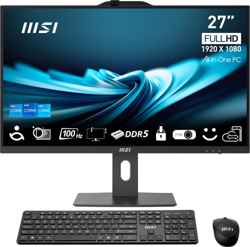 MSI PRO AP272P 14M-876XTR 27 FHD (1920X1080) I5-14400 16GB DDR5 512GB SSD FDOS SIYAH AIO PC