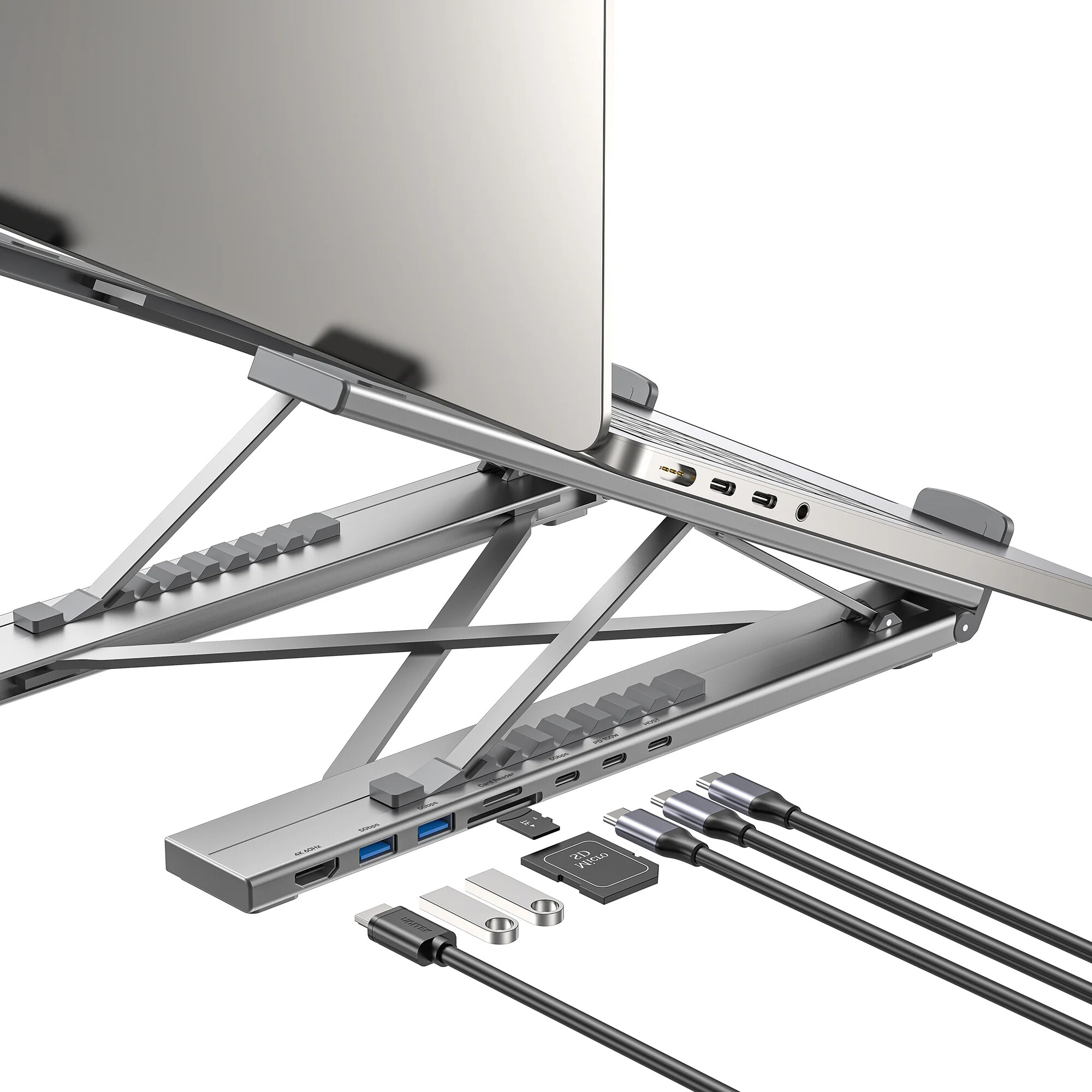 Unitek USB-C Katlanabilir Dizüstü Bilgisayar Standı ve Bağlantı İstasyonu (D1137AGY01)