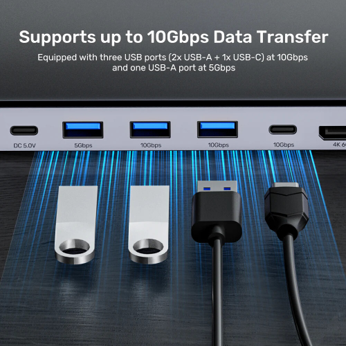 Unitek uHUB15+ USB-C Üçlü 4K KVM Bağlantı İstasyonu (D1106AGY01)