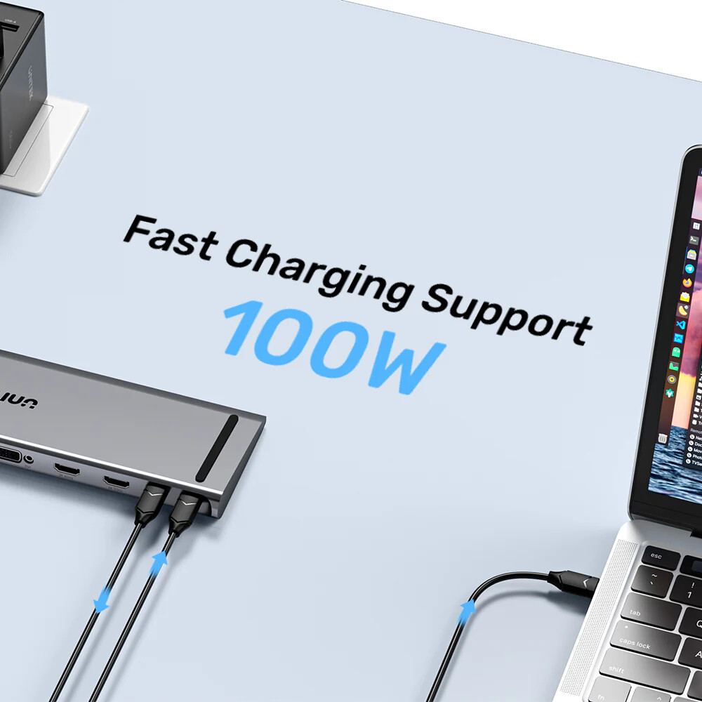 Unitek uHUB11+ USB-C DisplayLink 4K Bağlantı İstasyonu (D1147AGY01)
