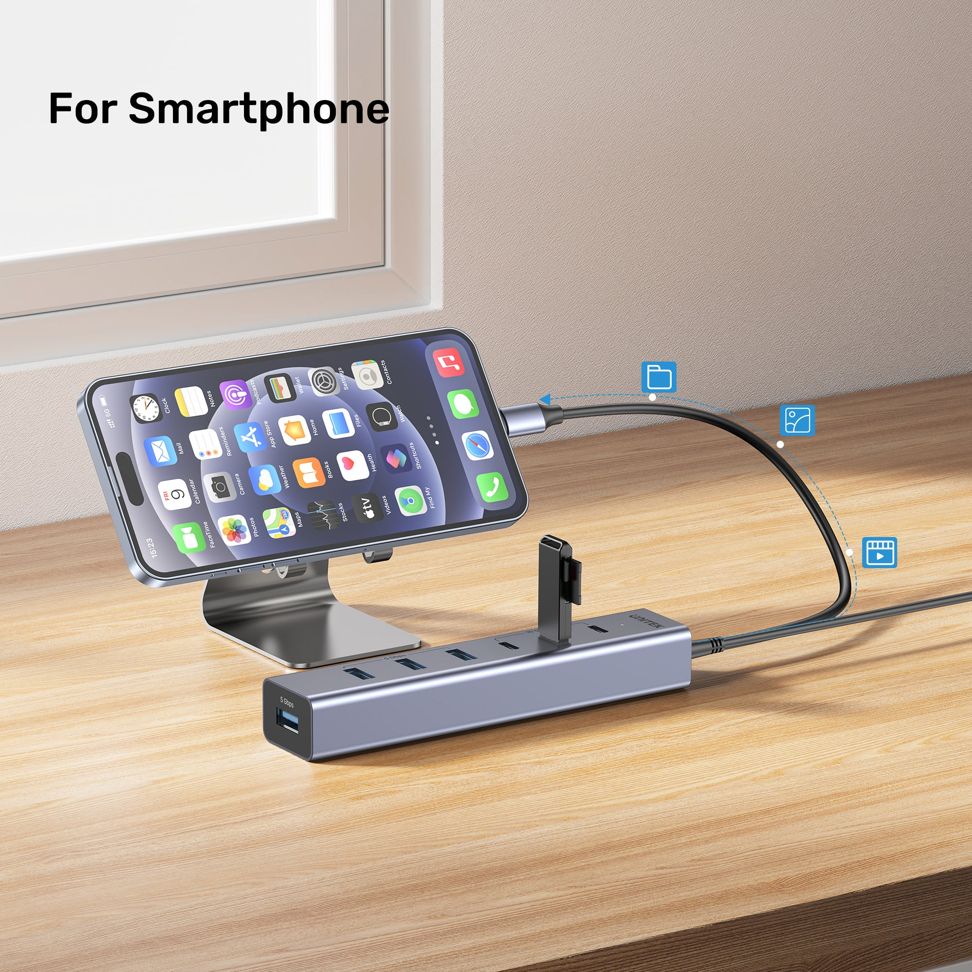 Unitek uHUB S7+ 7`si 1 arada USB-C Hub (H1335AGY01-EU)