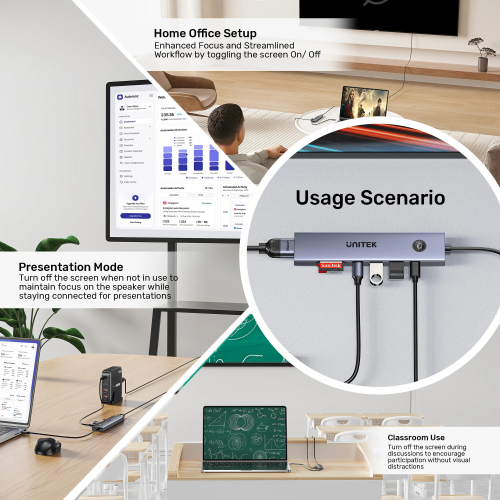 Unitek uHUB S7 Pro 7`si 1 arada 5 Gbps USB-C Hub (H1124AGY01)