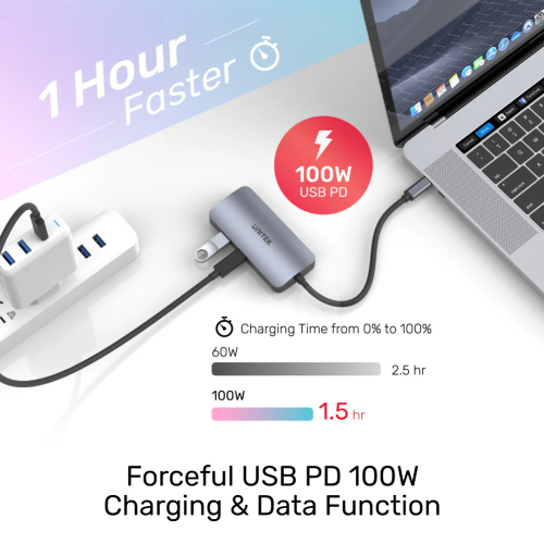 Unitek uHUB P5 Trio 5-in-1 USB-C Hub (D1051A)