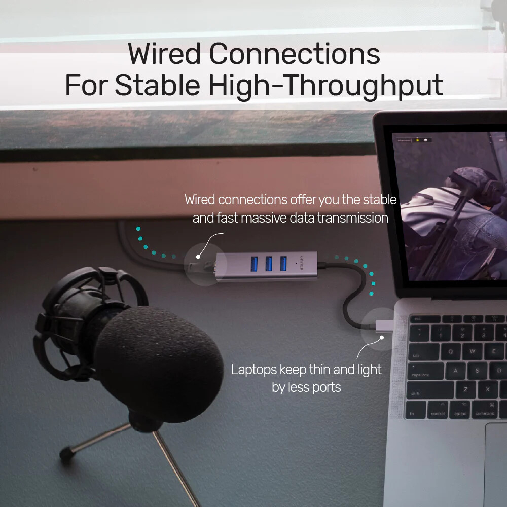 Unitek 4-in-1 Ethernet Hub (Y-3088B)