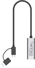 Unitek Hibrit USB-C/USB-A - 2.5G Gigabit Ethernet Adaptörü (U1313CGY01)
