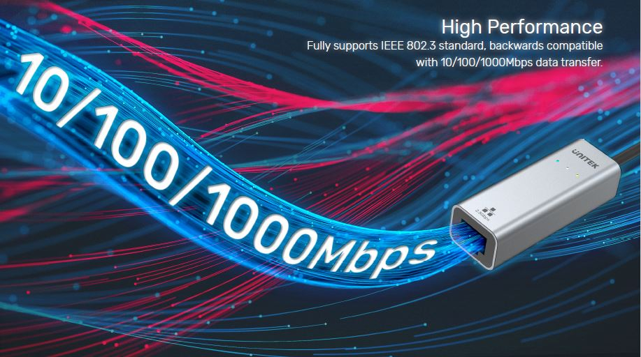 Unitek Hibrit USB-C/USB-A - 2.5G Gigabit Ethernet Adaptörü (U1313CGY01)