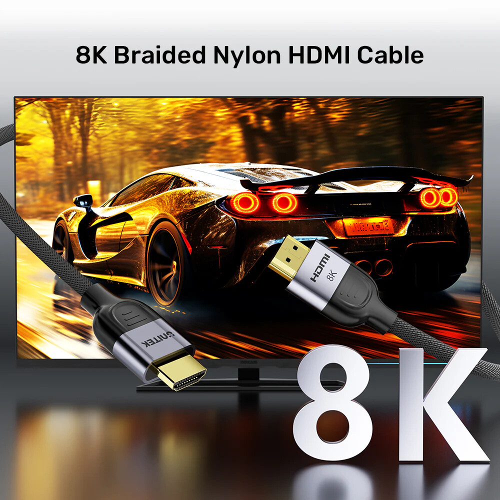 Unitek 8K Örgülü Naylon HDMI Kablosu (C11093RGY01-1M)