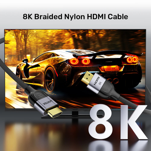 Unitek 8K Örgülü Naylon HDMI Kablosu (C11093RGY01-1M)