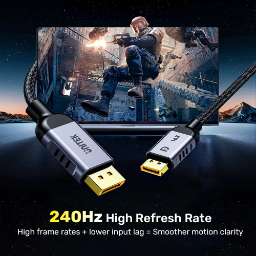 Unitek Gaming 8K@120Hz DisplayPort 2.1 1M Kablo (C1626GY01-1M)