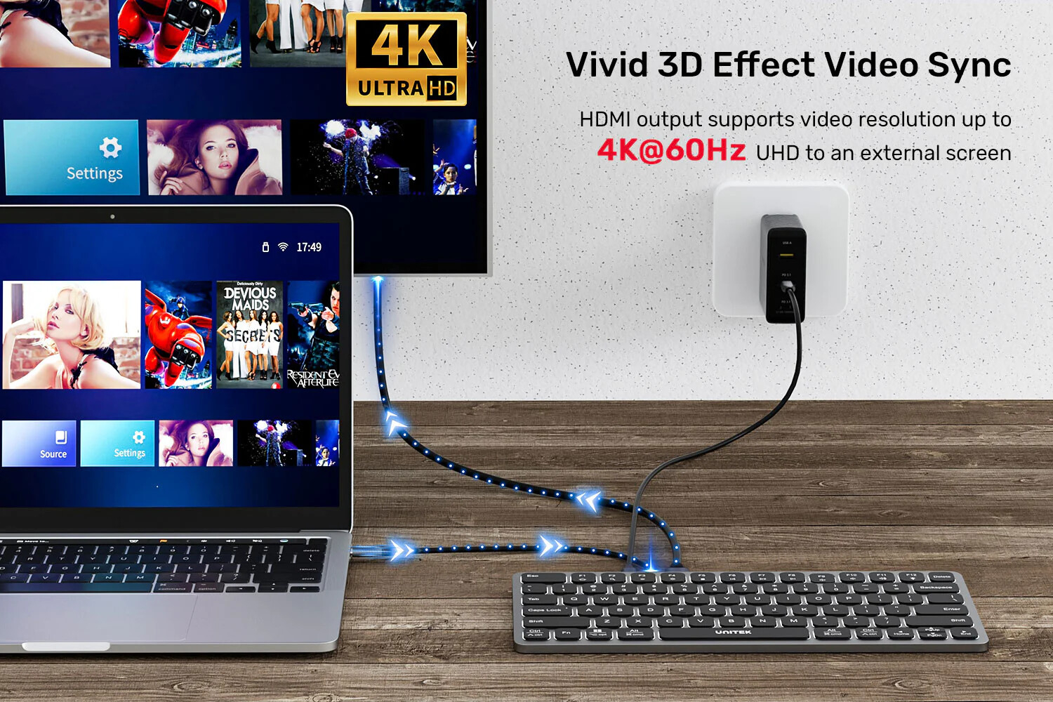 Unitek 9 Giriş USB-C Hub Klavye (D1092A)