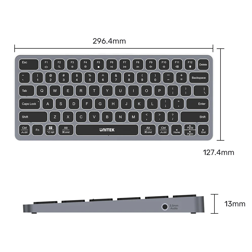 Unitek 9 Giriş USB-C Hub Klavye (D1092A)