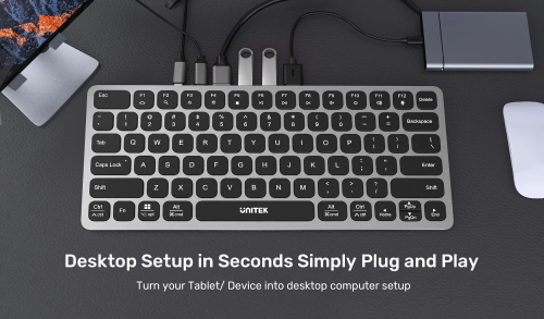 Unitek 9 Giriş USB-C Hub Klavye (D1092A)