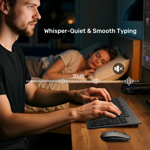 SlimDuo 2.4GHz Kablosuz Klavye Mouse Seti (T054AGY01-US)